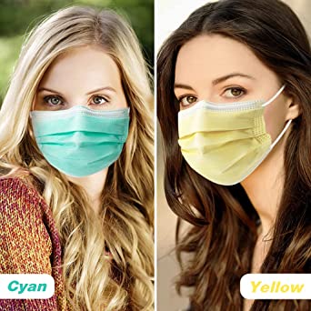 Photo 1 of HIWUP Multicolor Disposable Face Masks 50 Pack, PFE 99% Face Mask Suitable For Adults And Teens
LOT OF 10.
