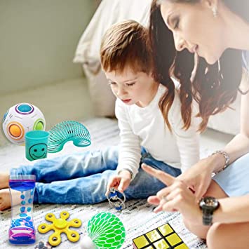 Photo 2 of 35 Pcs Sensory Toy for ADD, OCD, Autistic Children, Adults, Anxiety Autism to Stress Relief and Anti Anxiety with Motion Timer, Perfect for Classroom Reward with Gift Box. TOY ITEMS WILL VARY. PHOTO FOR REFERENCE.
