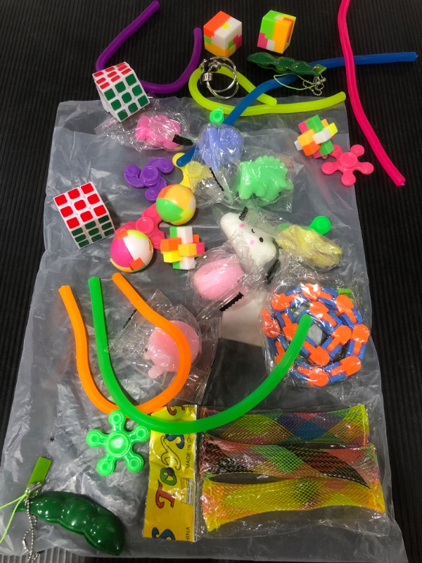 Photo 4 of 35 Pcs Sensory Toy for ADD, OCD, Autistic Children, Adults, Anxiety Autism to Stress Relief and Anti Anxiety with Motion Timer, Perfect for Classroom Reward with Gift Box. TOY ITEMS WILL VARY. PHOTO FOR REFERENCE.
