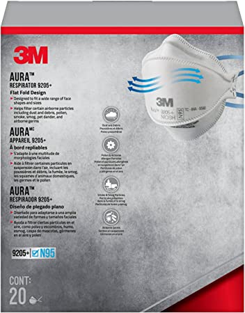 Photo 1 of 3M Aura Particulate Respirator 9205+ N95, 20-Pack
