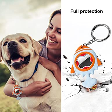 Photo 1 of Airtag Case for Apple Airtag with Key Ring Airtag Holder Protective Cover Air Tag Case Air Tag Keychain for Keys,Bag,Luggage,Dog Collar
