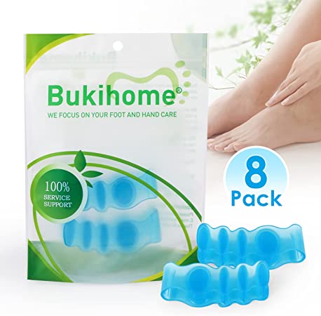 Photo 3 of Bukihome 8 PCS Toe Separators and Bunion Corrector, Toe Spacers to Separate Overlapping Toes, Relieve Bunion Pain Crooked Toes?Upgrade Non-Slip?
