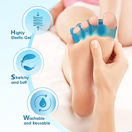 Photo 2 of Bukihome 8 PCS Toe Separators and Bunion Corrector, Toe Spacers to Separate Overlapping Toes, Relieve Bunion Pain Crooked Toes?Upgrade Non-Slip?
