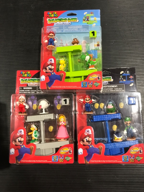 Photo 2 of EPOCH Games Super Mario Balancing Game Bundle, 3 Tabletop Action Games with 12 Collectible Super Mario Action Figures