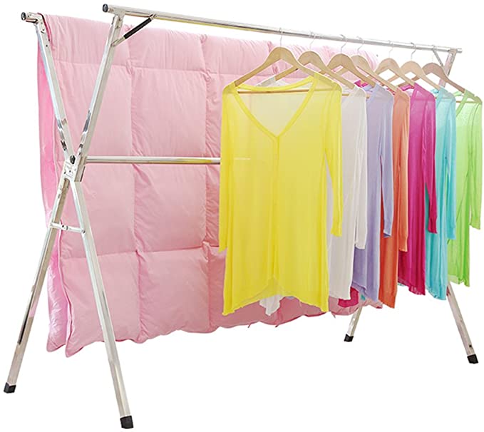 Photo 1 of SHAREWIN Clothes Drying Rack for Laundry Free Installed Space Saving Folding Hanger Rack Heavy Duty Stainless Steel
