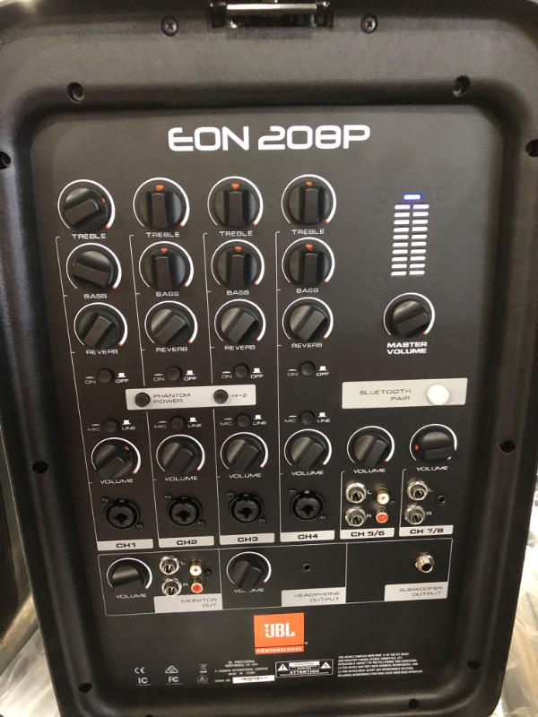 Photo 3 of JBL Professional EON208P Portable All-in-One 2-way PA System with 8-Channel Mixer and Bluetooth
