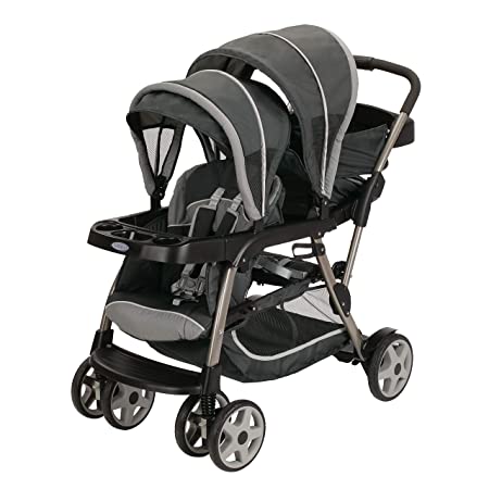 Photo 1 of Graco Ready2Grow LX Stroller | 12 Riding Options | Accepts 2 Graco SnugRide Infant Car Seats, Glacier
