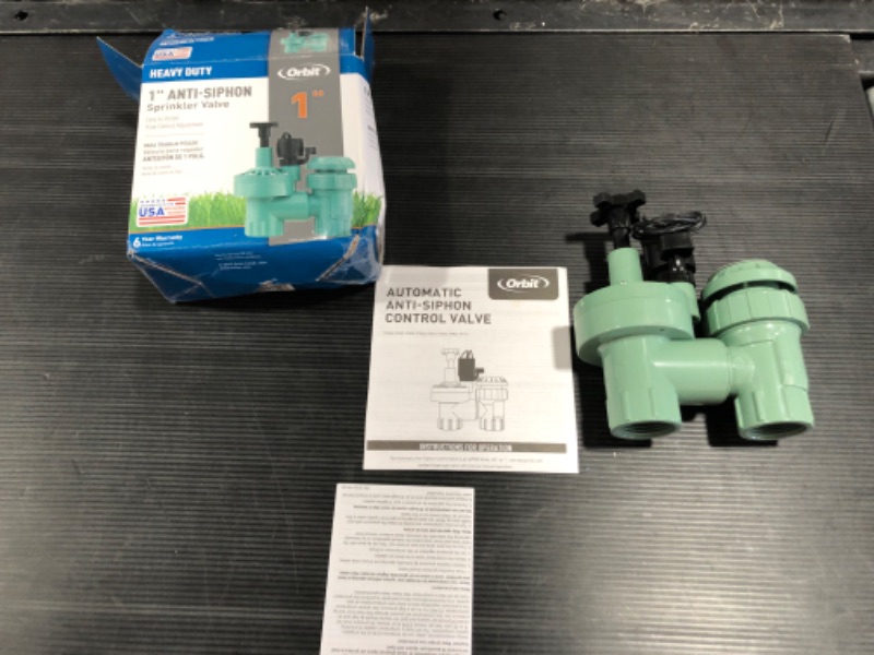 Photo 2 of Orbit 57624 Sprinkler System 1-Inch FPT Anti-Siphon Valve , Green , 1 Connection
