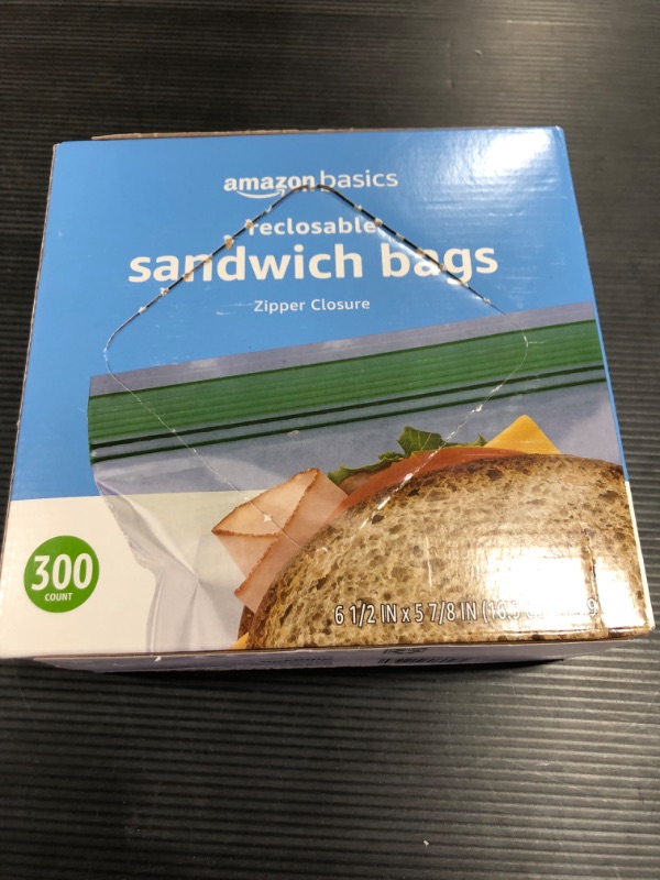 Photo 2 of Amazon Basics Sandwich Storage Bags, 300 Count
