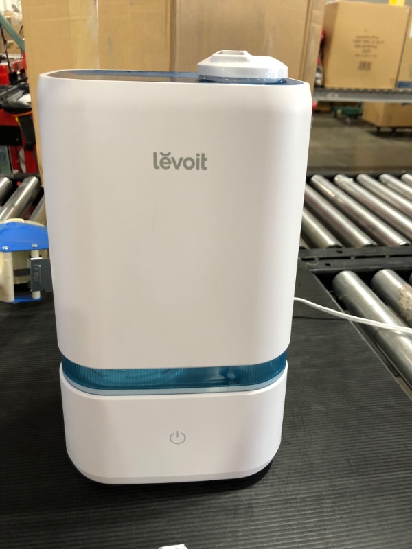 Photo 3 of LEVOIT Humidifiers for Bedroom, 4L Cool Mist Ultrasonic for Plants Baby with Essential Oil Tray,Dual 360°Rotation Nozzles, Handle Design, Quiet Operation, Last up to 40Hours, Auto Shut Off, Blue
