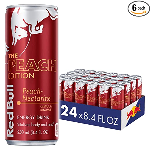 Photo 1 of BEST BY 01/ 30/2023-Red Bull Energy Drink, Peach Edition, 8.4 Fl Oz (23 pack)
