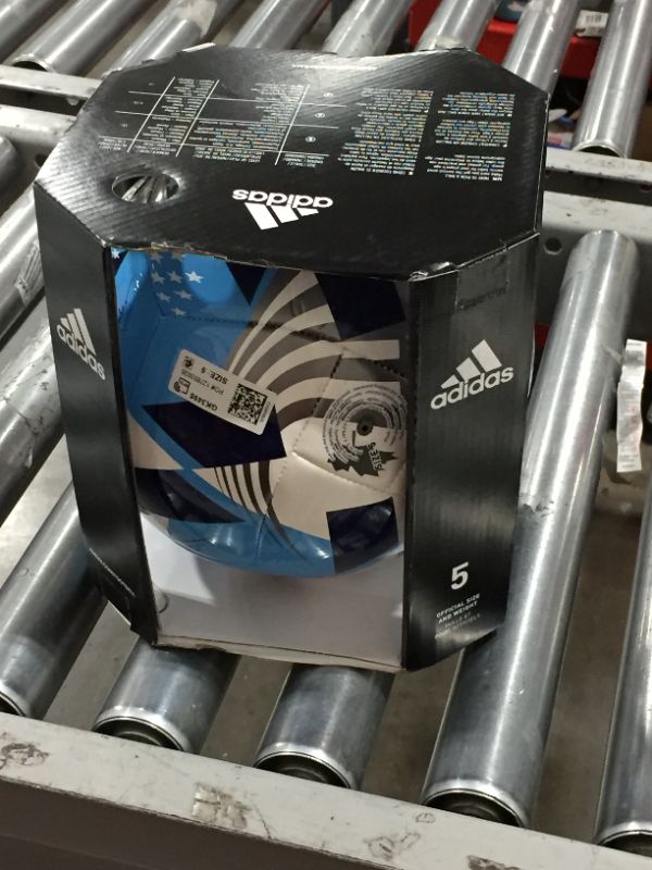 Photo 1 of Adidas MLS Club Soccer Ball (White/Cyan) 5