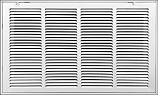 Photo 1 of 24"W x 12"H [Duct Opening Measurements] Steel Return Air Filter Grille (AGC Series) Removable Door, for 1-inch Filters, Vent Cover Grill, White, Outer Dimensions: 26 5/8"W X 14 5/8"H for 24x12 Opening