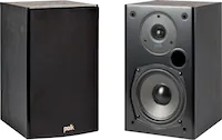 Photo 1 of Polk Audio - T15 100 Watt Home Theater Bookshelf Speakers (Pair) | Dolby and DTS Surround | Wall-Mountable - Black
