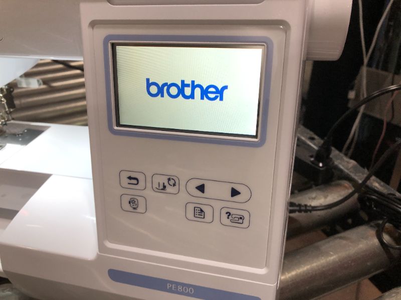 Photo 3 of Brother PE800 Embroidery Machine, 138 Built-in Designs, 5" x 7" Hoop Area, Large 3.2" LCD Touchscreen, USB Port, 11 Font Styles
