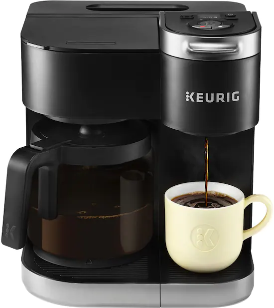 Photo 1 of Keurig - K-Duo 12-Cup Coffee Maker and Single Serve K-Cup Brewer - Black
