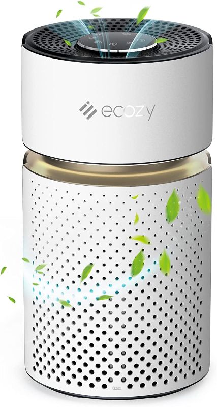 Photo 1 of ecozy Air Purifiers H13 True HEPA Air Filter for Home Large Room for Bedroom for Pets, Smoke, Dust, Portable 21dB Quiet Sleep Air Cleaner with Carbon Filter with Washable Pre-filter, Ivory
