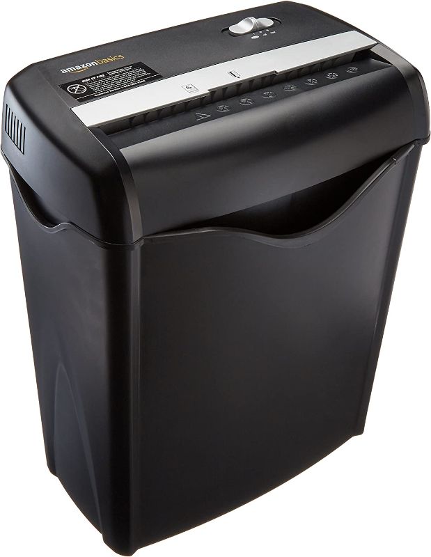 Photo 1 of Amazon Basics 6-Sheet Cross-Cut Paper and Credit Card Home Office Shredder, Doesnt Turn
