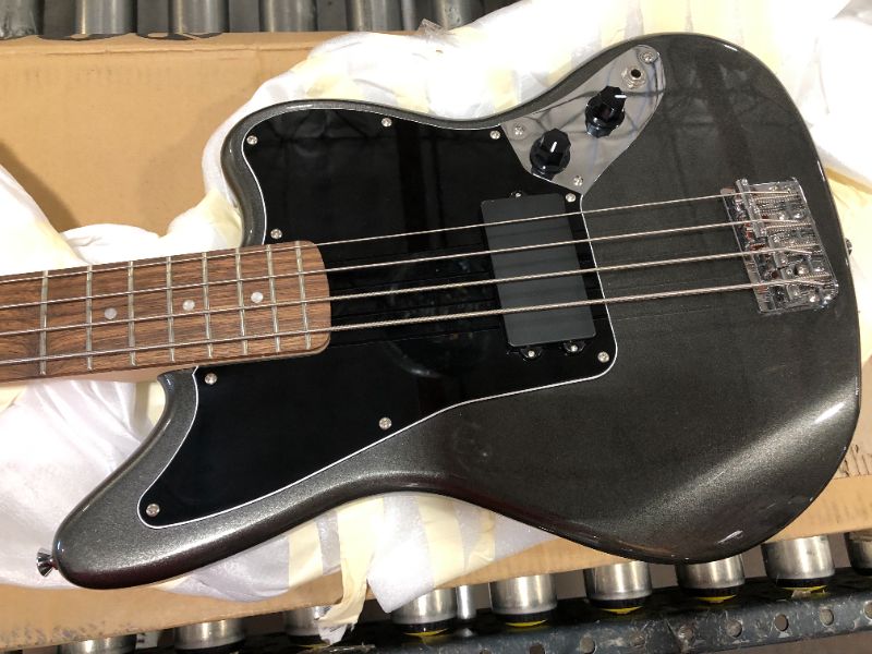 Photo 4 of Squier Affinity Series, 4-String Electric Bass, Right, Charcoal Frost Metallic (378501569)
