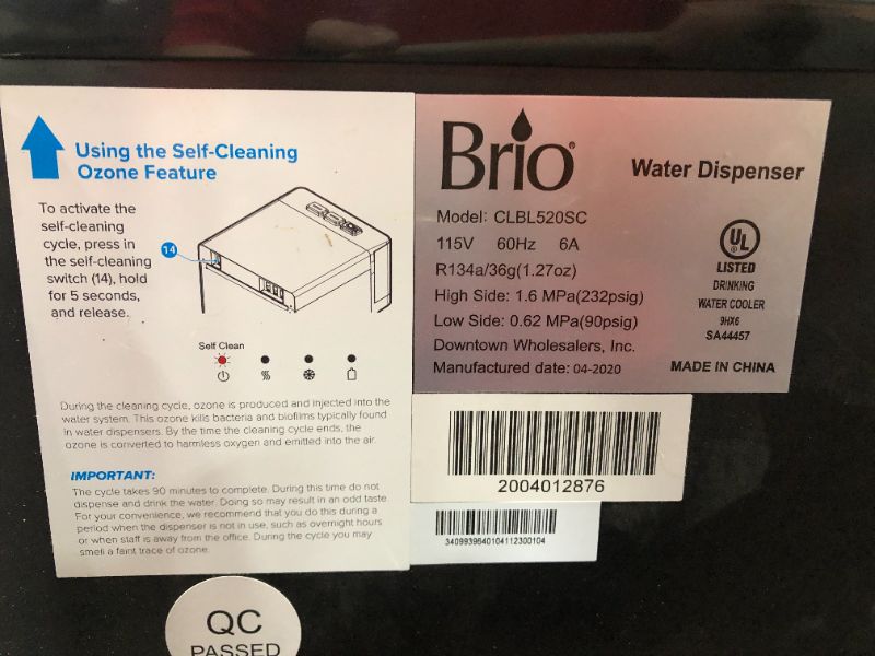 Photo 8 of Brio Self Cleaning Bottom Loading Water Cooler Water Dispenser – Limited Edition - 3 Temperature Settings - Hot, Cold & Cool Water - UL/Energy Star Approved
