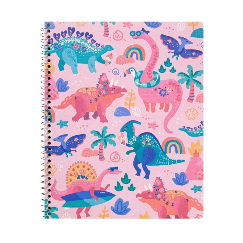 Photo 1 of Wide Ruled 1 Subject Spiral Notebook Beachy Dinosaurs - 6 Pack
