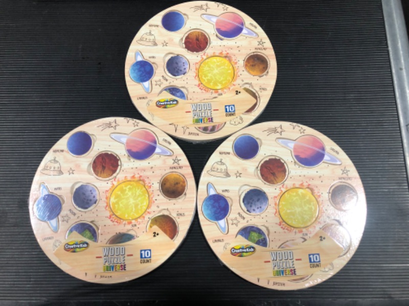 Photo 1 of 3 Pack Wooden Planets Puzzle