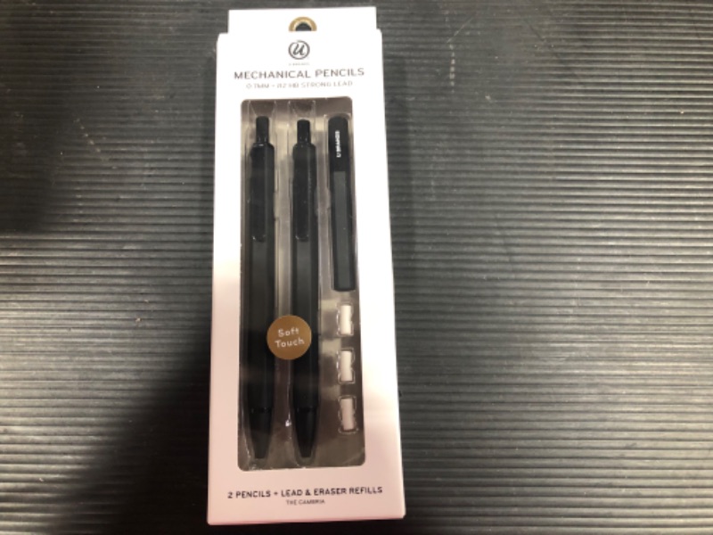 Photo 2 of U Brands 2pk Mechanical Pencils Starter Kit Soft Touch Black
