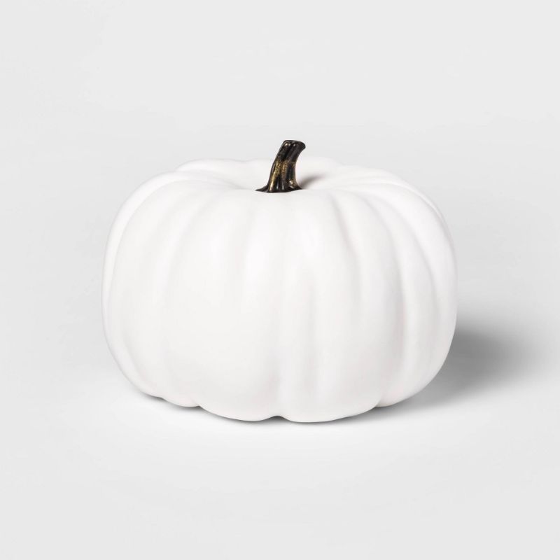 Photo 1 of 7.5" Medium Painted Pumpkin Halloween Decorative Sculpture - Hyde & EEK! Boutique™
