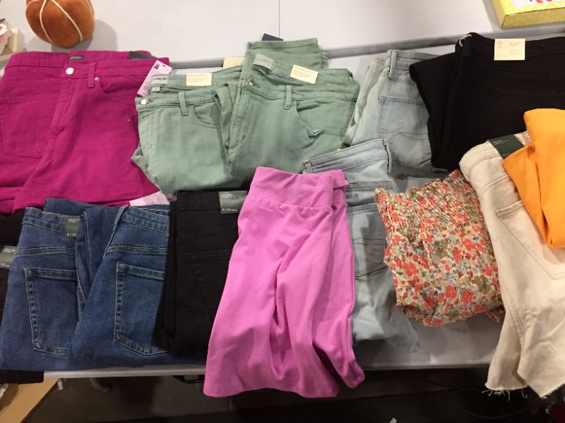 Photo 1 of ASSORTED BUNDLE OF PANTS/SHORTS/SKIRTS 