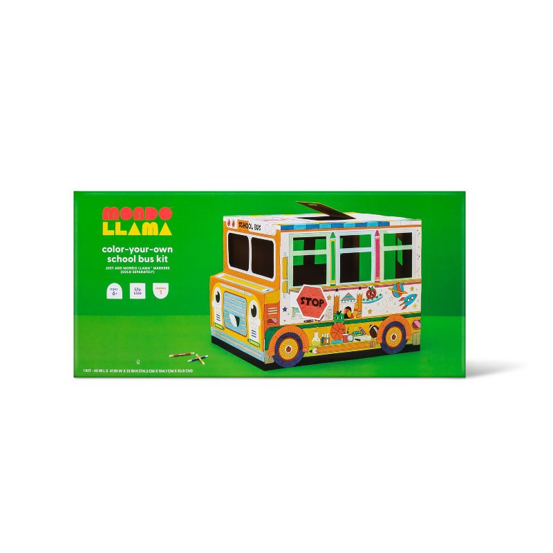 Photo 1 of Color-Your-Own School Bus Kit - Mondo Llama™

