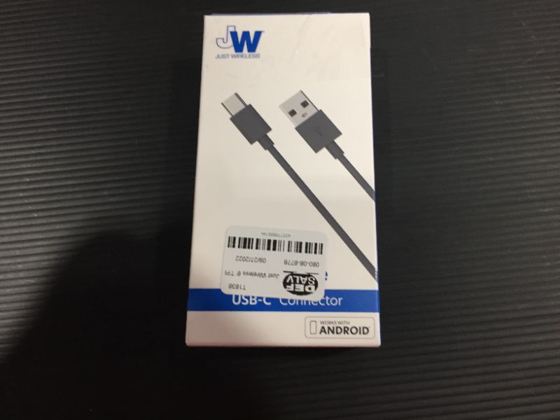 Photo 2 of Just Wireless 6' TPU Type-C to USB-a Cable - Gray
