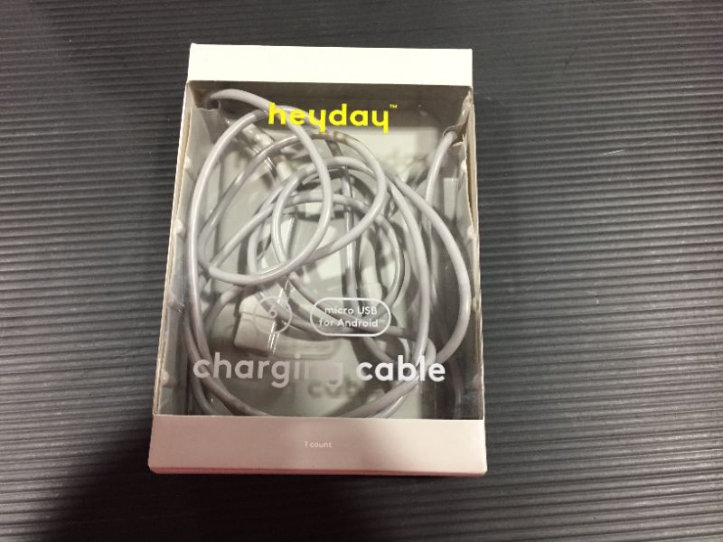 Photo 1 of Heyday 6' Micro-USB to USB-a Round Cable - Cool Gray/Silver
