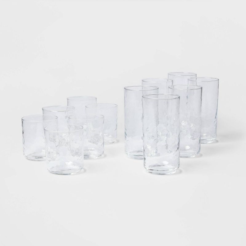 Photo 1 of 12pc Glass Torrington Highball and Double Old Fashion Glasses Set - Threshold