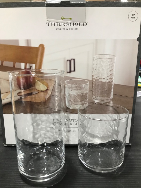 Photo 2 of 12pc Glass Torrington Highball and Double Old Fashion Glasses Set - Threshold