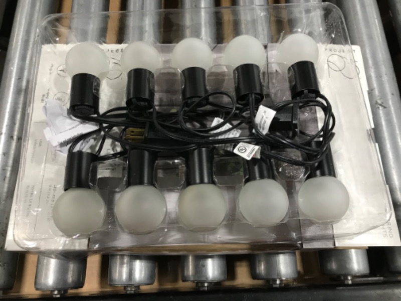 Photo 2 of 10ct Incandescent Outdoor String Lights G40 Frosted White Bulbs - Project 62™

