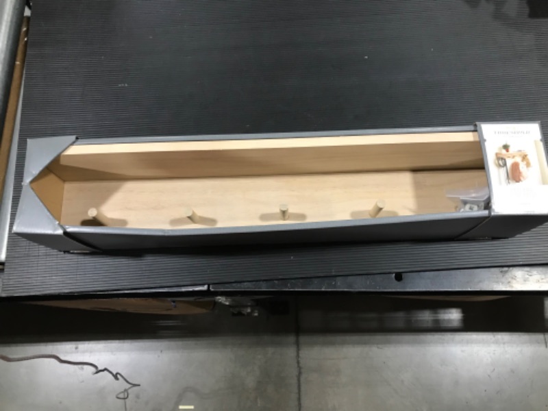 Photo 2 of 24" x 4" Wood Peg Rail with Shelf - Threshold™

