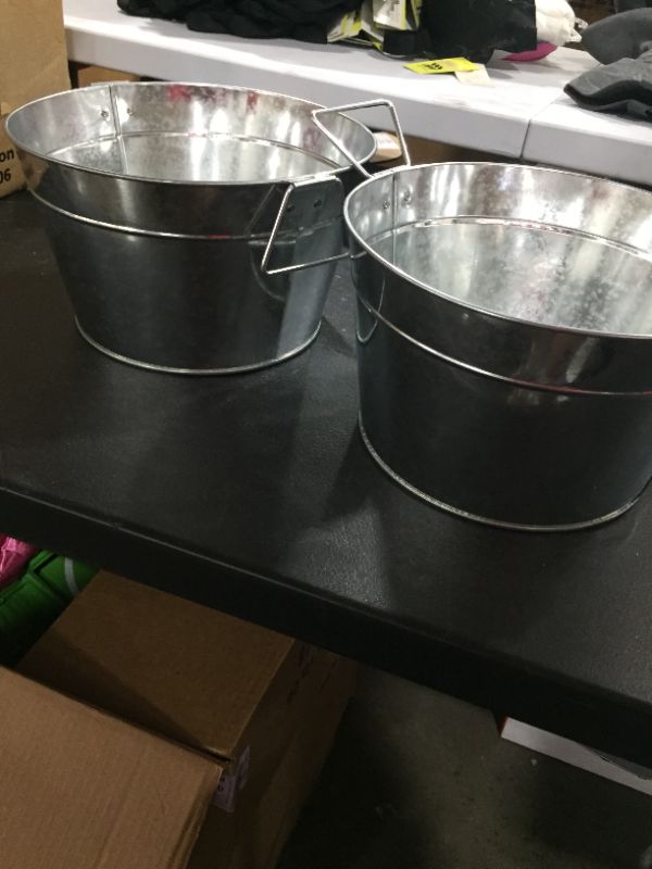 Photo 1 of 2 METAL BEVERAGE BUCKETS