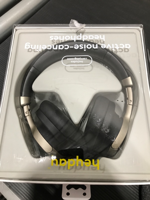 Photo 2 of Heyday Active Noise Cancelling Bluetooth Wireless Over-Ear Headphones - Black/Gold
