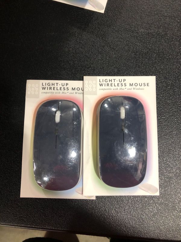 Photo 1 of 2 pack of Light up wireless mouse
