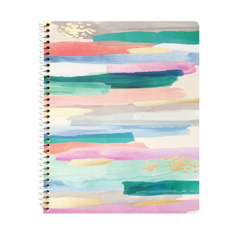 Photo 1 of 6 pack of College Ruled 1 Subject Spiral Notebook Brushy Stripes - Greenroom
