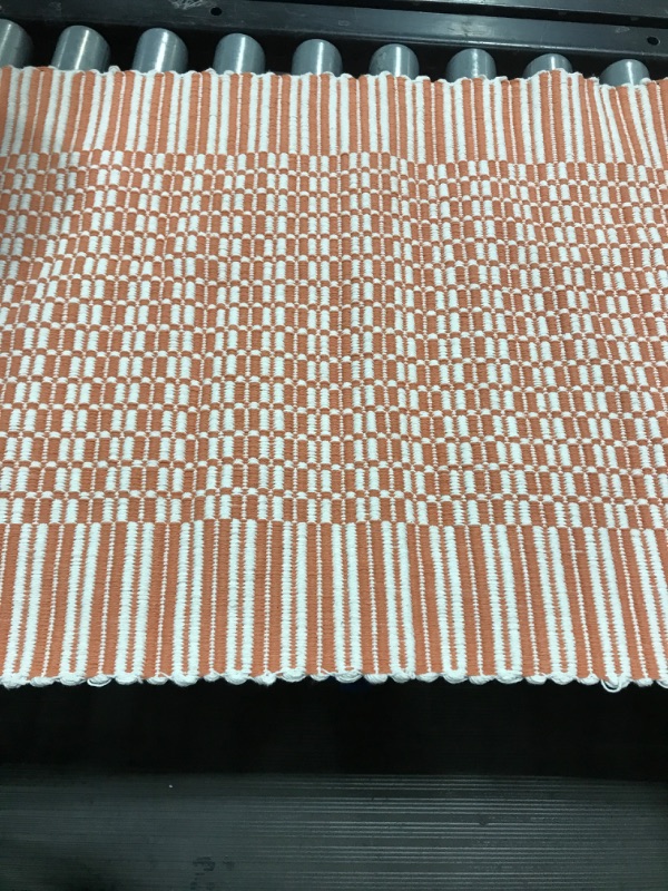 Photo 2 of 34 x 20 Variegated Stripe Rug Light Orange - Threshold