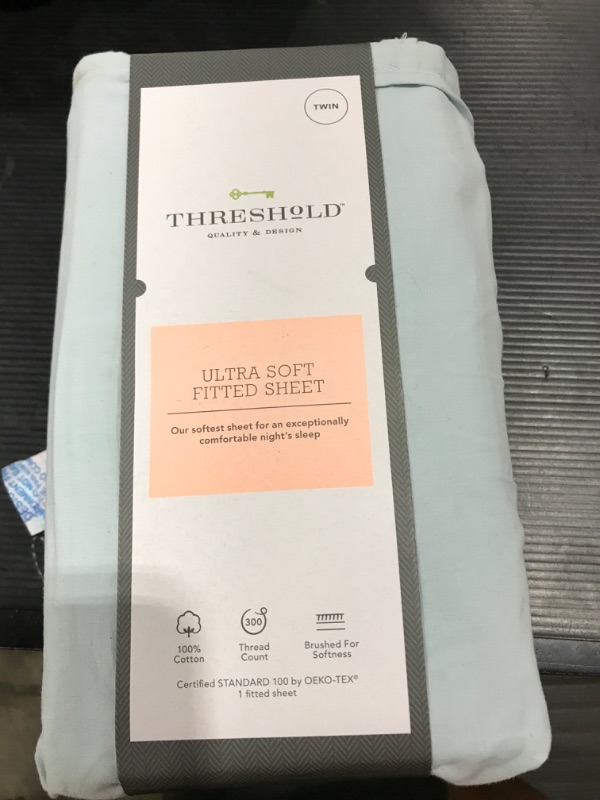 Photo 2 of 300 Thread Count Ultra Soft Fitted Sheet - Threshold™
TWIN