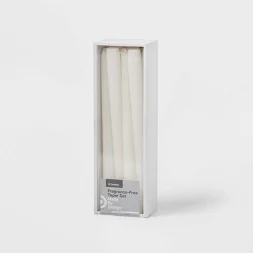 Photo 1 of 10" 12pk Unscented Taper Candle Set - Made By Design™


