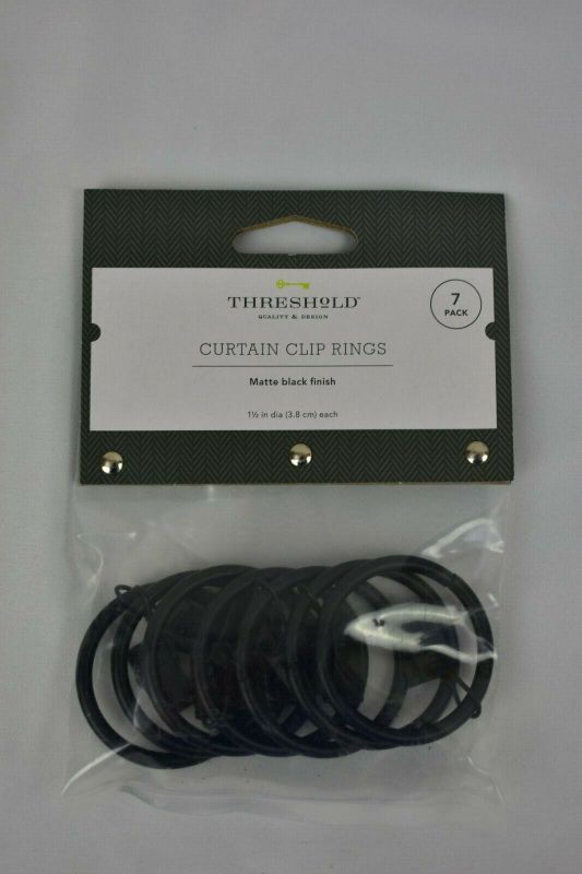 Photo 1 of 7 Pack Hook Rings Matte Black Finish Shower Curtain Hooks Threshold
