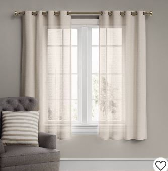 Photo 1 of 1pc Light Filtering Textured Weave Window Curtain Panel - Threshold™

