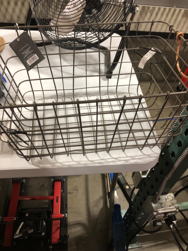 Photo 2 of 16x11x8 Wire Basket with Handle Gray/Copper - Threshold