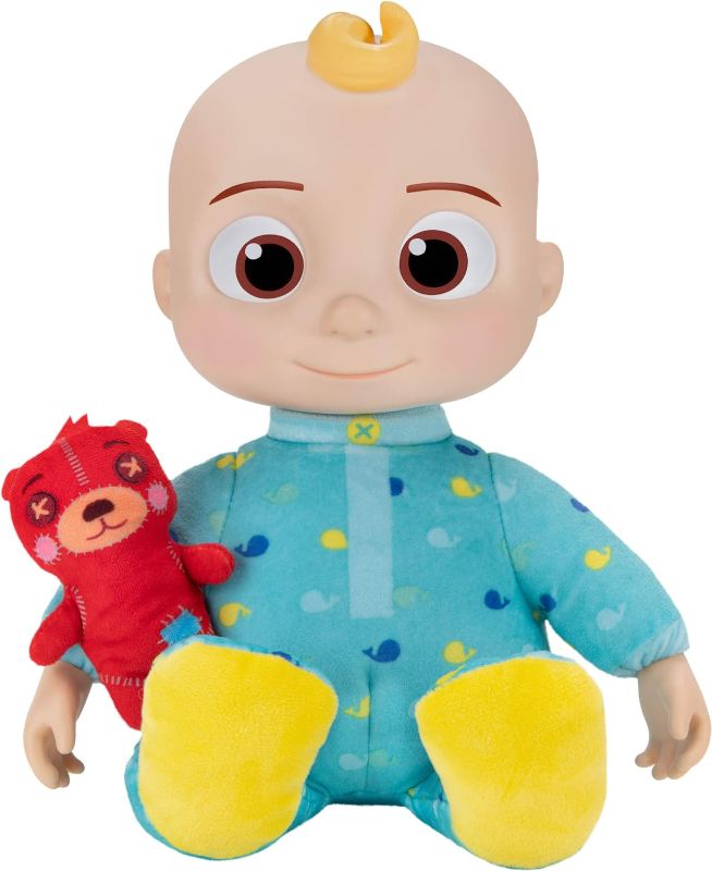 Photo 1 of CoComelon Official Musical Bedtime JJ Doll, Soft Plush Body – Press Tummy and JJ sings clips from ‘Yes, Yes, Bedtime Song,’ – Includes Feature Plush and Small Pillow Plush Teddy Bear – Toys for Babies
