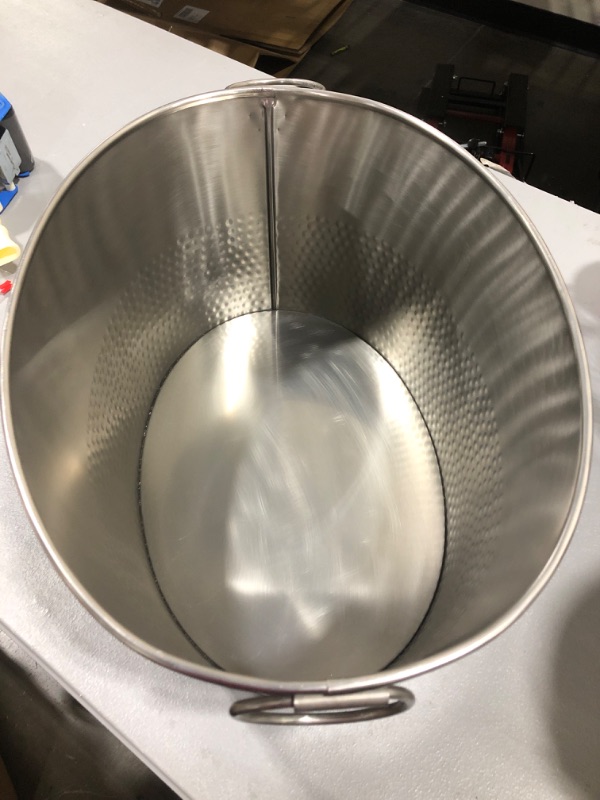 Photo 2 of 6.6gal Stainless Steel Hammered Metal Oval Beverage Tub - Threshold™