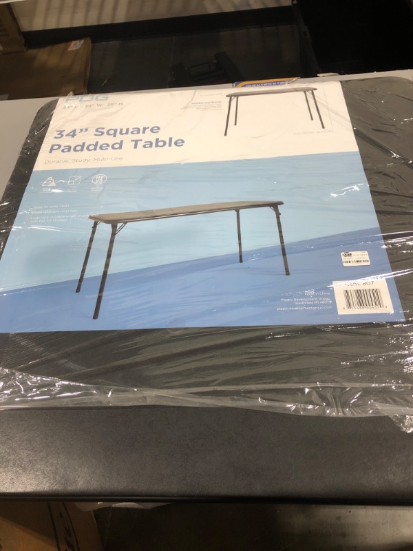 Photo 2 of 34" x 34" Folding Table Black - Plastic Dev Group