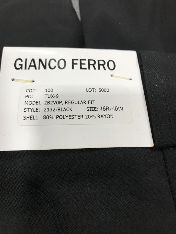 Photo 2 of gianco ferro regular fit black pants 